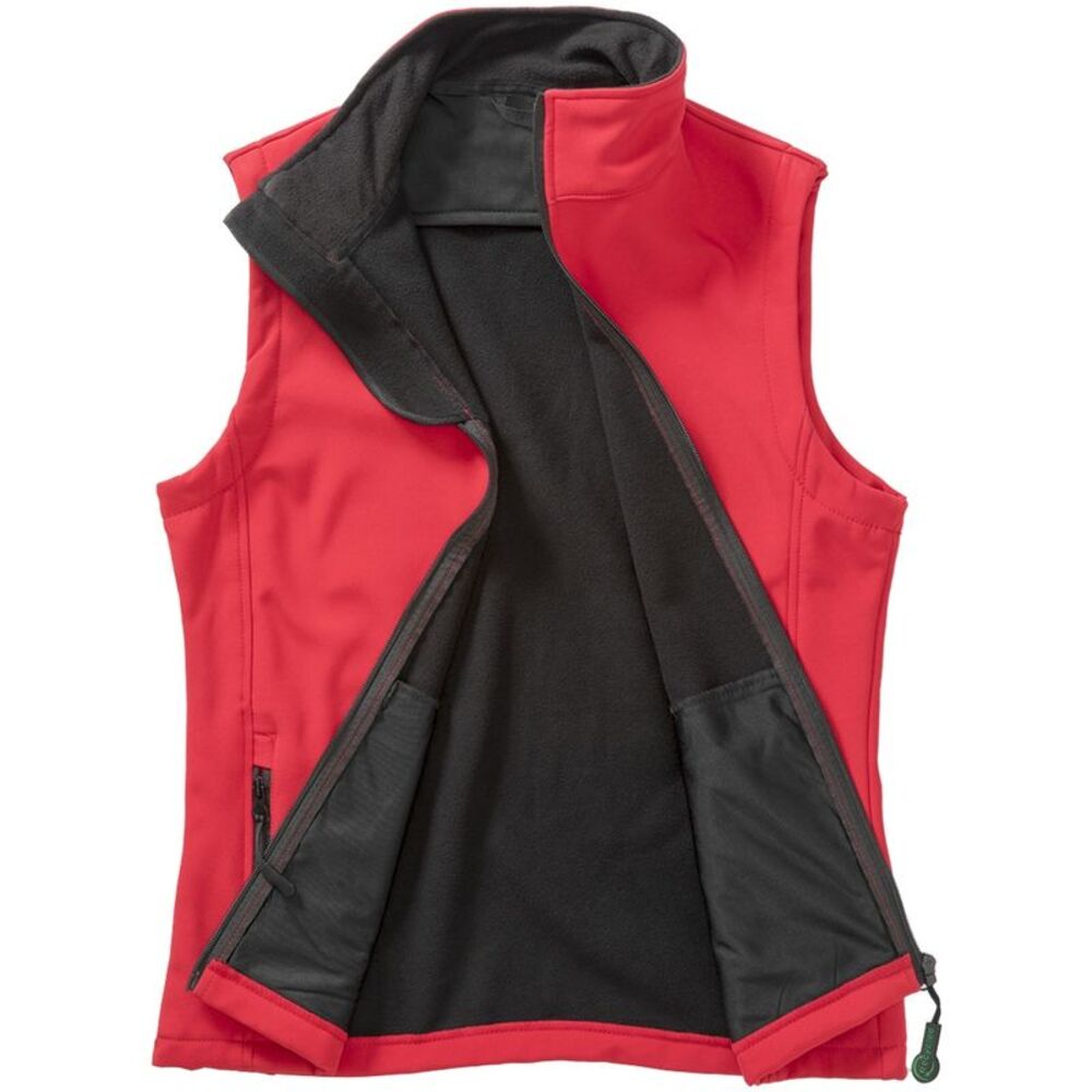 Result Womens/Ladies Softshell Body Warmer / Red/Black